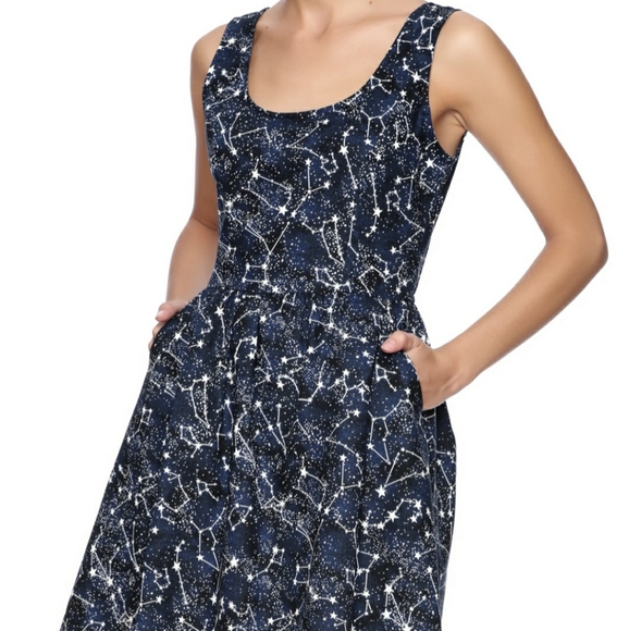 Retrolicious Dresses & Skirts - Retrolicious Blue & White Constellation Dress XXL